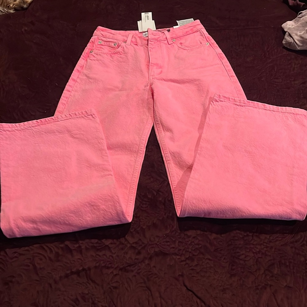Zara hot pink denim sz 0